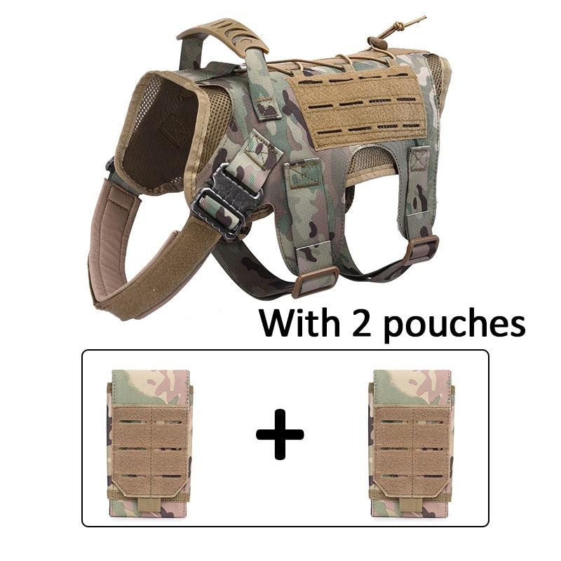 Tactical Dog Vest Military Hunting Shooting Cs Army Fan Service Nylon Pet Vests Airsoft Training Molle Dogs Harness