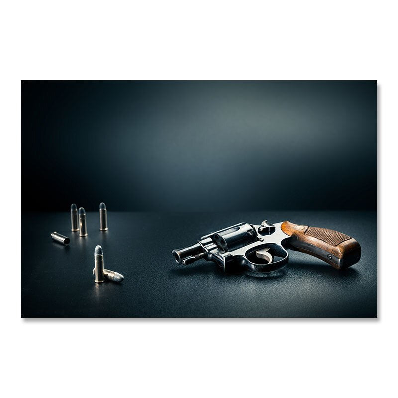 Vintage Weapons Guns Ammo Wall Pictures All Bullet Canvas Painting Wall Art Arms Posters and Prints for Living Room Home Decor