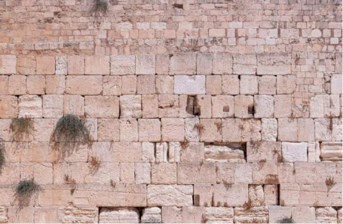Western Wall Old Jerusalem Photography Backdrop Judaism Wailing Wall Ruins Background for Event Decor Banner Ancient Stone Wall