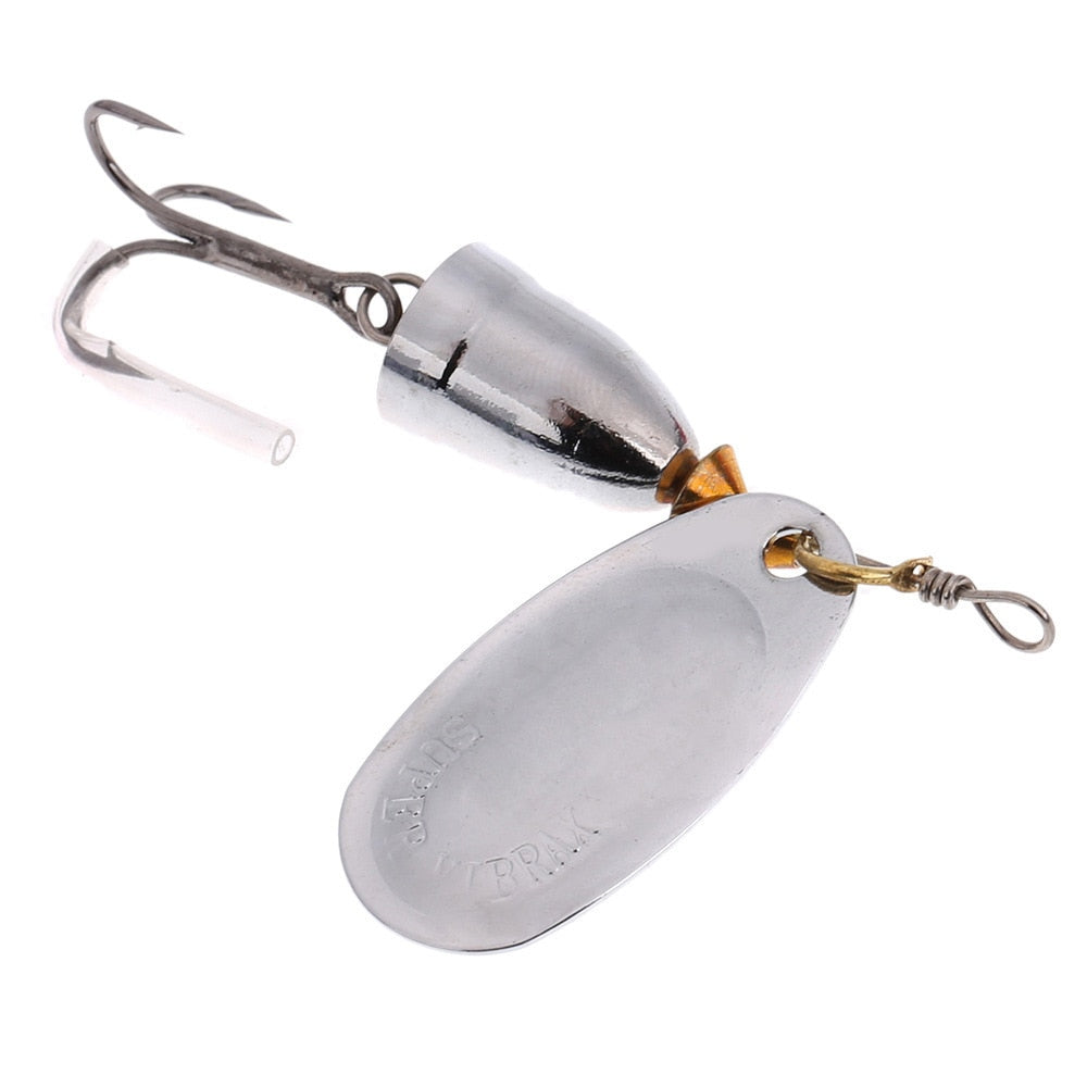 Blade Rotating Spinner Metal Lure Brass Hard Artificial Spoon Bait Copper Freshwater Creek Trout Fishing Tackle