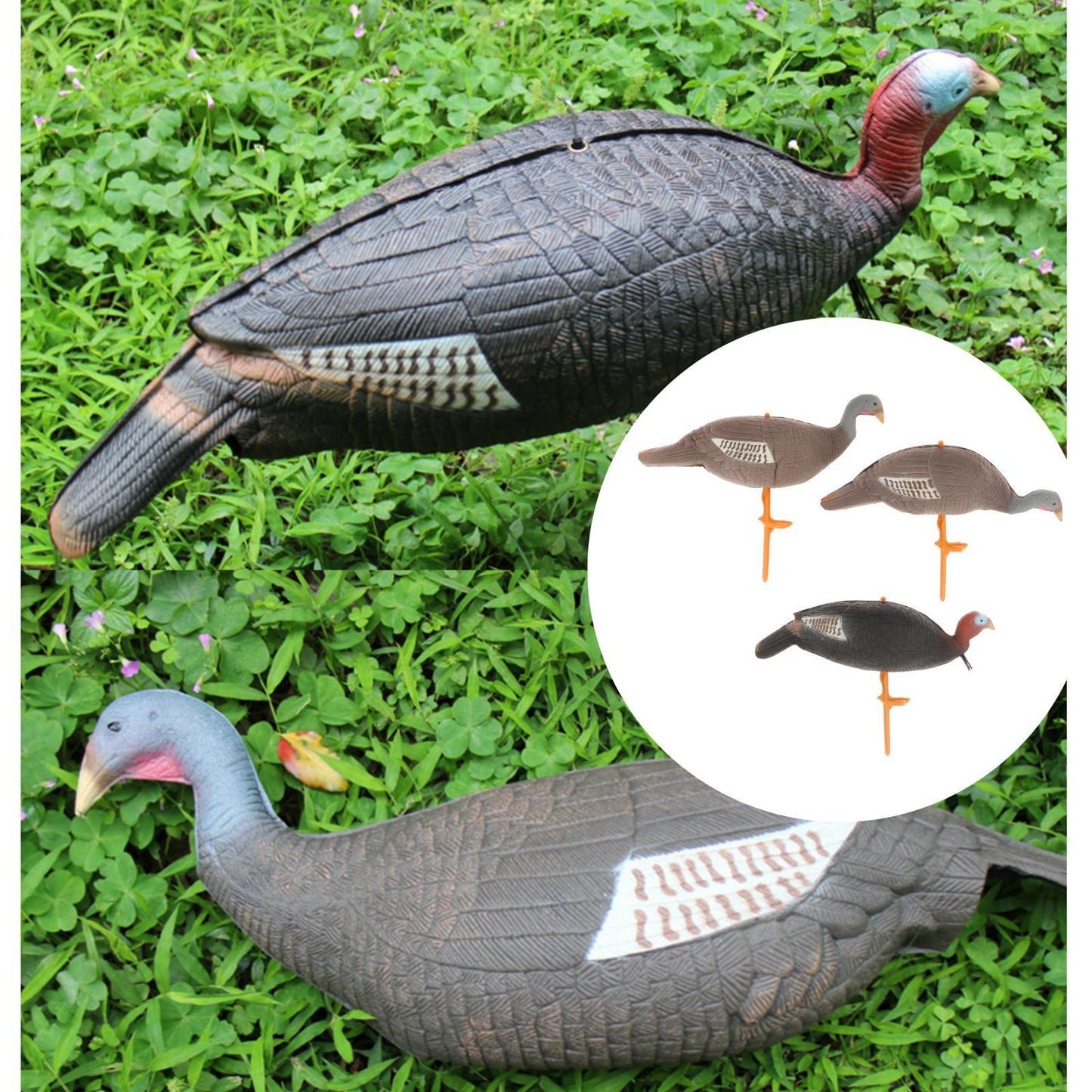 3D  Inflated Turkey Decoy Simulation Turkey Hunting Shooting Animals  Pool Ornaments Waterscape Landscaping