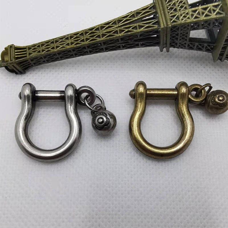 1/5/10Pcs Anchor Shackle Screw Pin For Outdoor Camping Survival Rope Bracelets O-Shaped Stainless Steel Shackle Buckle