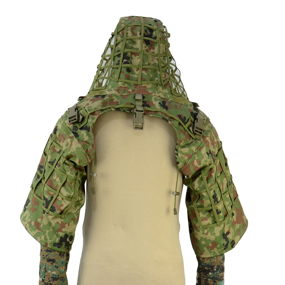 ROCOTACTICAL Military Sniper Ghillie Viper Hood Combat Ghillie Suit Foundation Custom Ghillie Hood Jacket Camouflage Woodland