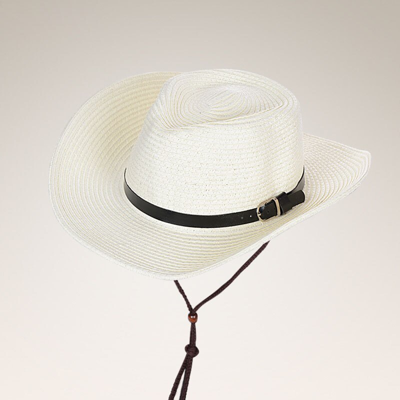 New Summer Hat Panama Hats Men Straw Cowboy Hat Sun Hat Folding Western Wide Curved Brim