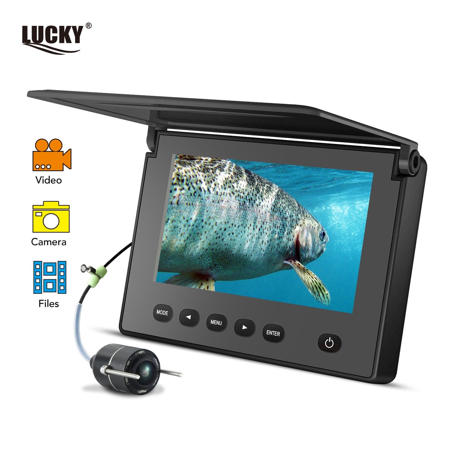 LUCKY underwater Fish Finder  fishing camera Ice Fishing Night vision Camera 4.3&quot; LCD Monitor sport video camera underwater