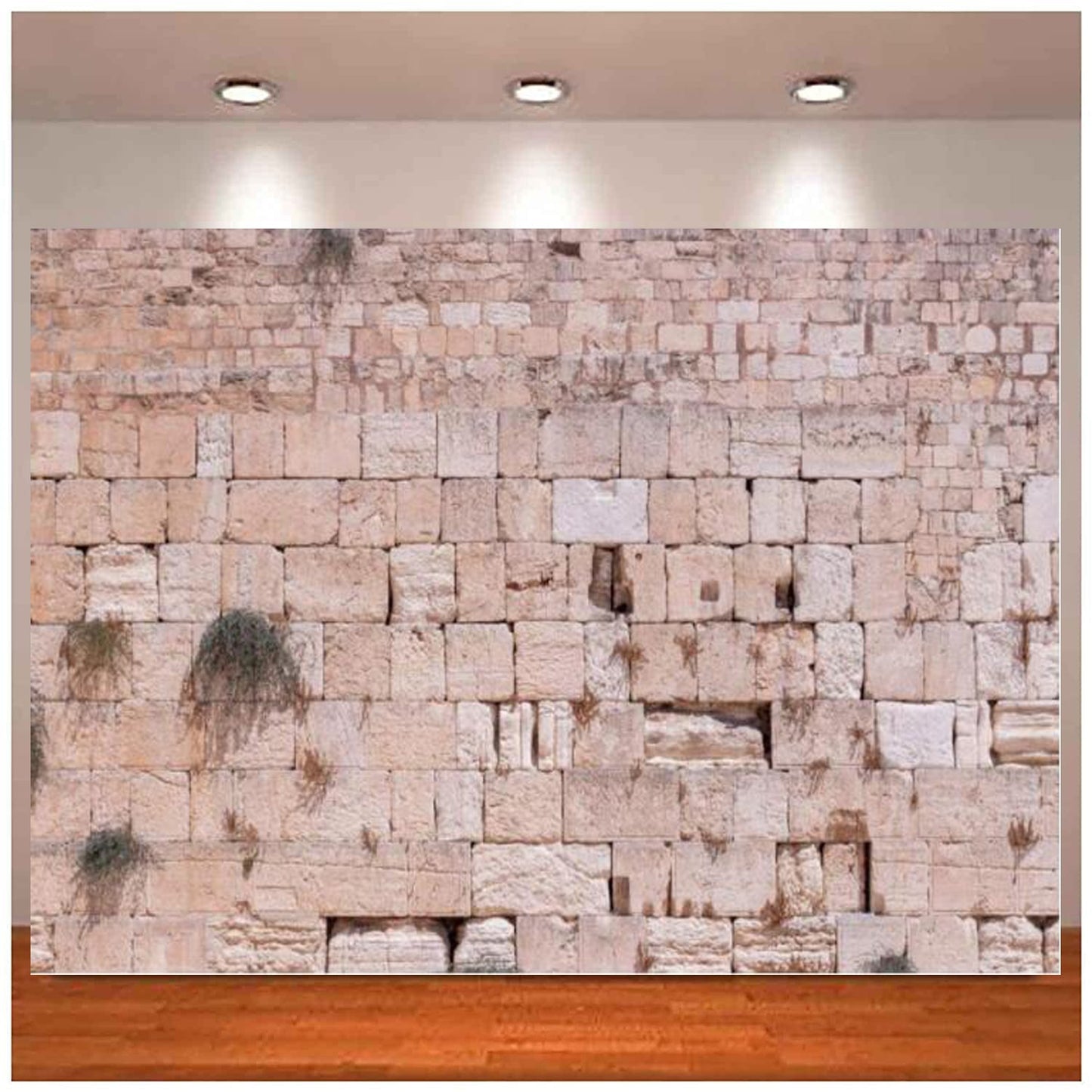 Western Wall Old Jerusalem Photography Backdrop Judaism Wailing Wall Ruins Background for Event Decor Banner Ancient Stone Wall
