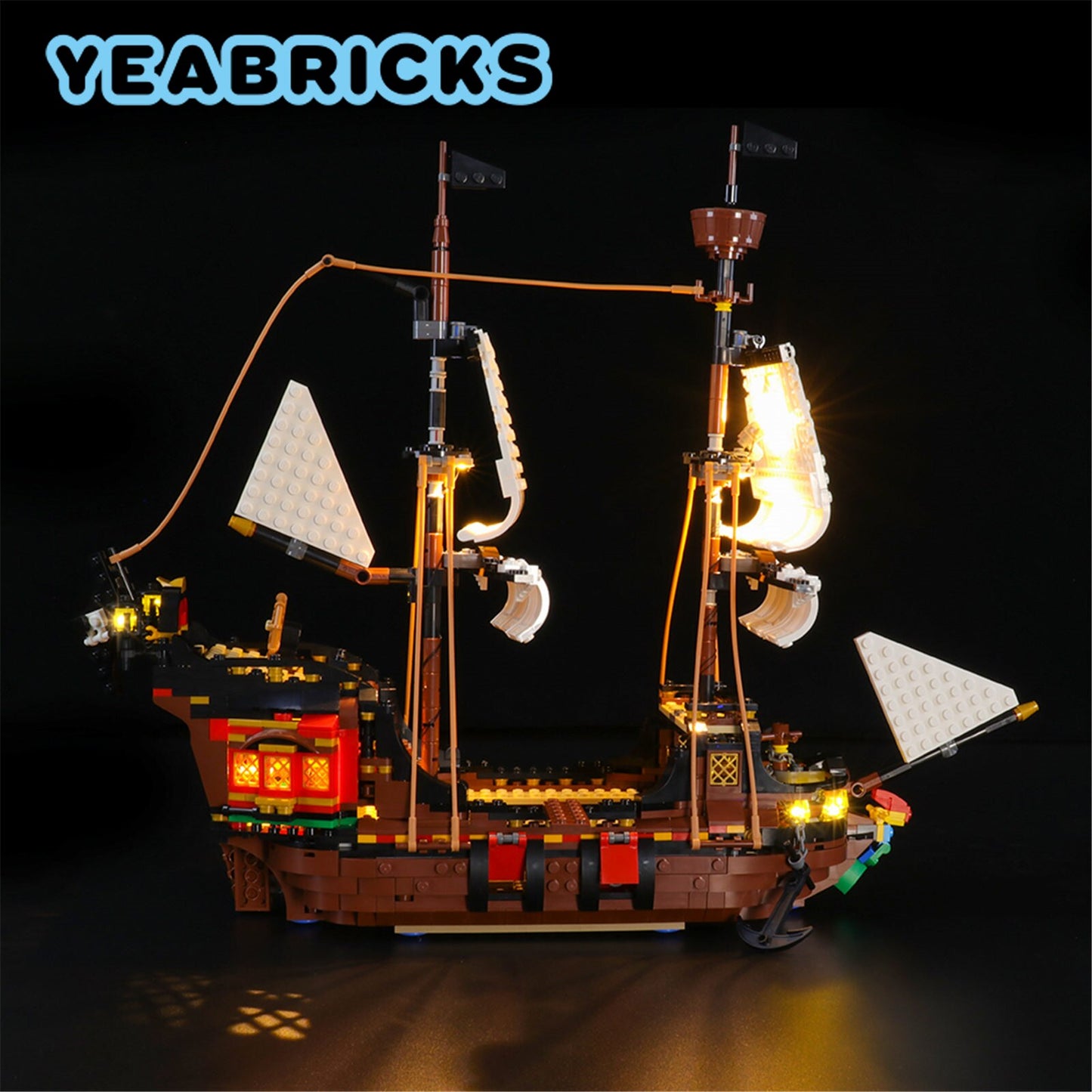YEABRICKS LED Light Kit for 31109 Pirate Ship Building Blocks Set (NOT Include the Model) Toys for Children