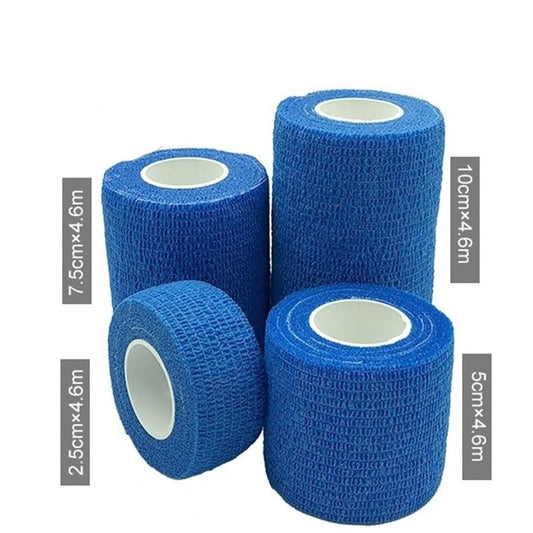 1 Roll 4.5m Blue Waterproof Bandage First Aid Kit Security Self-Adhesive Elastic Bandage Emergency Survival Kit