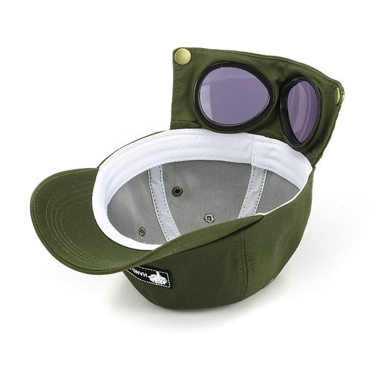 New Aviator Hat Summer Personality Glasses Baseball Cap Female Unisex Sunglasses Cap Male Cap Baseballcap Boys Cap