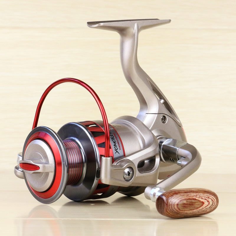 Metal Spinning Fishing Reel 1000-7000 Series Left / right rocker interchangeable 5.5:1 10BB + 1 Bearing Balls Fishing Wheel