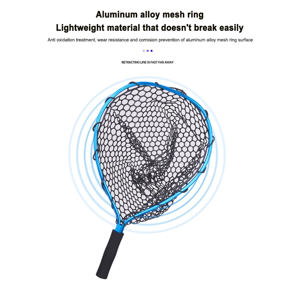 Ultralight Portable Aluminum Alloy Folding Fishing Net Fly Hand Dip Casting Net pesca Tackle Accessories Fishing Tank  hand Net