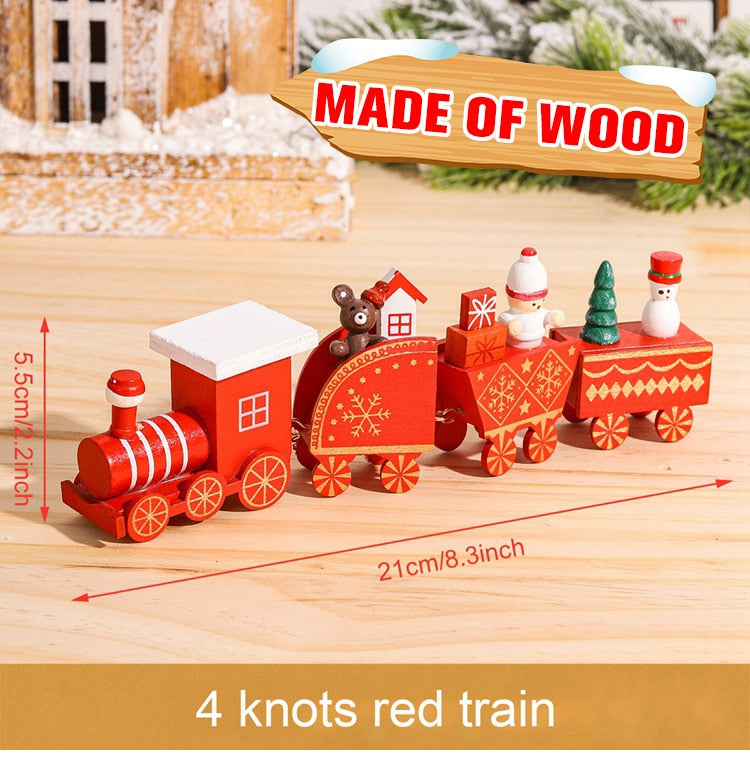 Wooden/Plastic Train Merry Christmas Ornament Christmas Decorations For Home 2022 Xmas Gifts Noel Natal Navidad New Year 2023