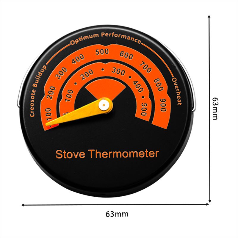1PCS Magnetic Fireplace Thermometer Household Stove Fan Temperature Monitor Oven Magnetic Stove Burner Fireplace Accessories