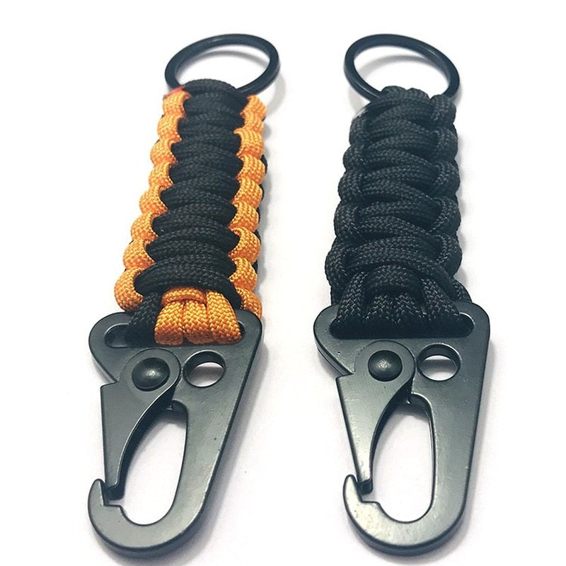 Outdoor Paracord Rope Keychain EDC Survival Kit Cord Lanyard Military Emergency Key Chain  For Hiking Camping 5 Colors Wholesale