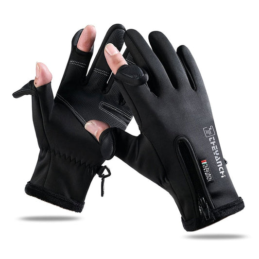 Cold-proof Ski Gloves Waterproof Winter Gloves Cycling Fluff Warm Gloves For Touchscreen Cold Weather Windproof Anti Slip