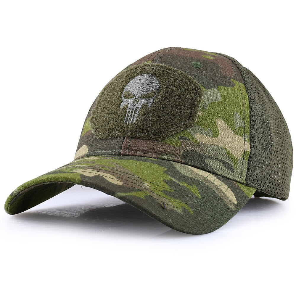 Sports Hat Tan Cycling Camo Hiking Cap Baseball Hunting Tennis Golf Mesh Military Airsoft Tactical Hats Skull Snapback Men Women
