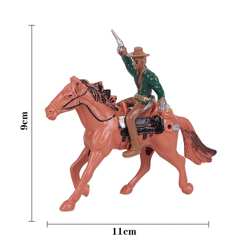 20Pcs West Cowboy Plastic Classic Toys Children Toy Tree Model Gift Ancient Indian Military Soliders Model Figure Playset