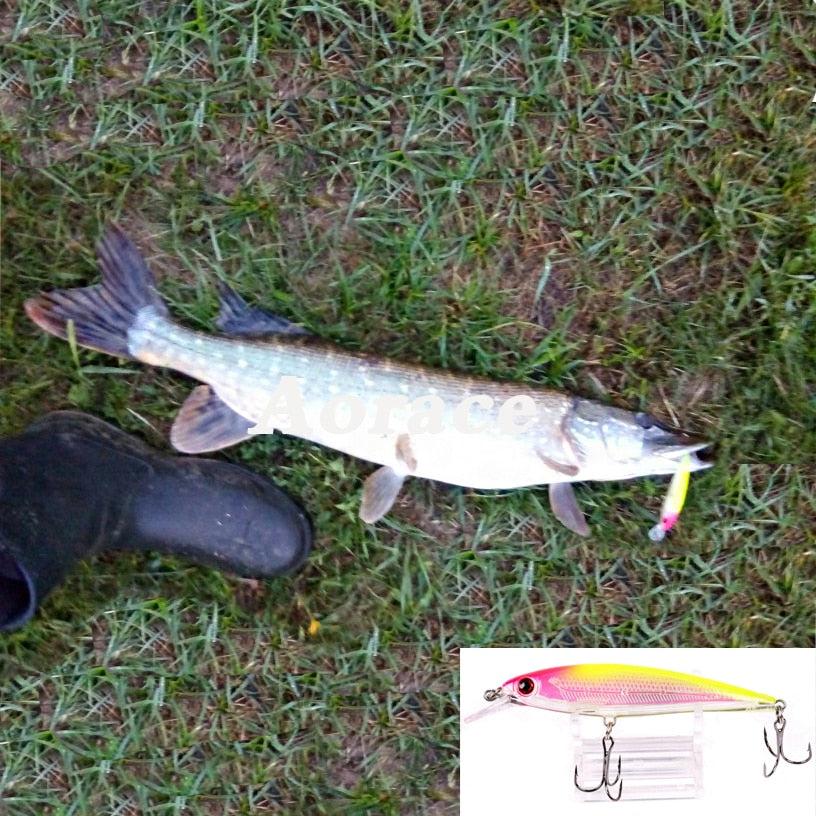1PCS Laser Minnow Fishing Lure 11CM 13G pesca hooks fish wobbler tackle crankbait artificial japan hard bait swimbait