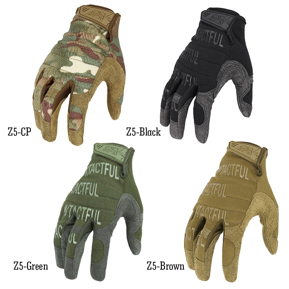 Outdoor Tactical Gloves Military Training Army Sport Climbing Shooting Hunting Riding Cycling Full Finger Anti-Skid Mittens