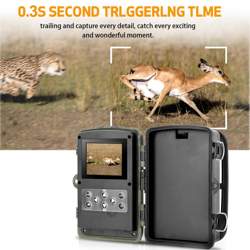 24MP 1080P Video  Wildlife Trail Camera Photo Trap Infrared Hunting Cameras HC802A Wildlife Wireless Surveillance Tracking Cams