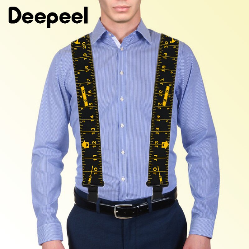 1Pc 5*120cm Men&#39;s Adult X-type 4 Clips High Elastic Suspender Adjustable Heavy Duty Braces Tool Belt Susperders Male Jockstrap