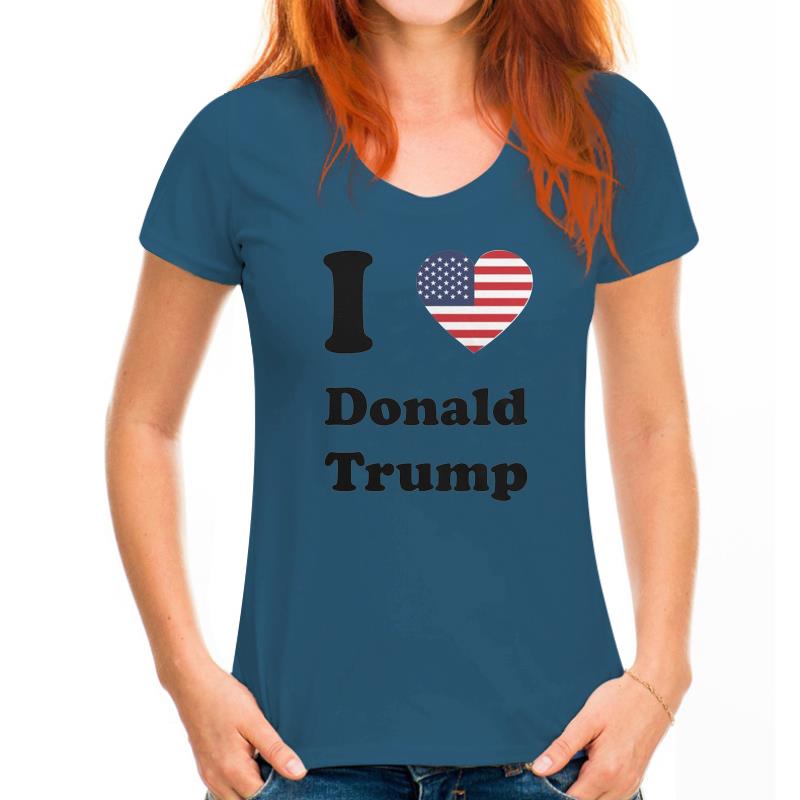 Election 2016 I Heart Donald Trump White Adult T Shirt Suit Hat Pink T Shirt Retro Vintage Classic T Shirt Mens Pride Dark Tops