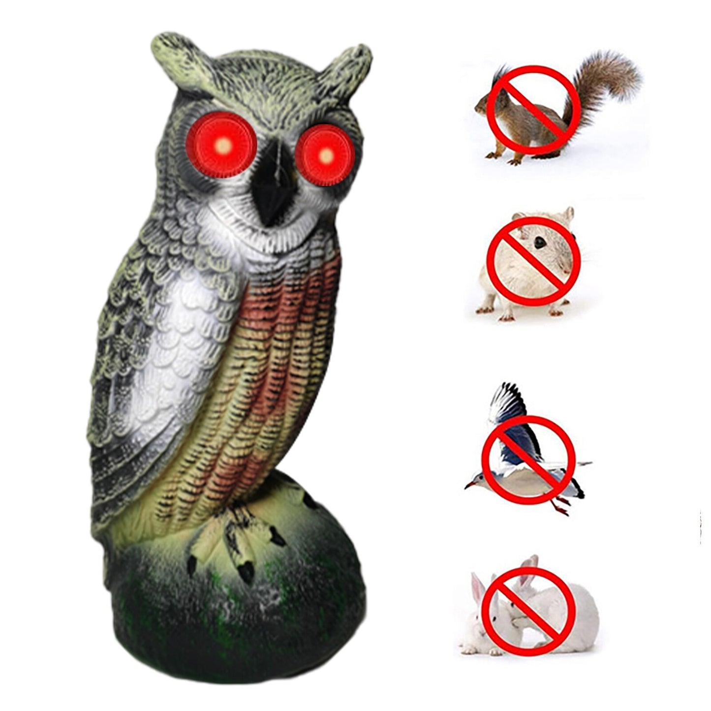 Fake Owl Statue Fake Owl Statue Bird Repellents Devices Owl Decoys To Scare Birds Away Luminous Sounding Owl Bird Scare Device