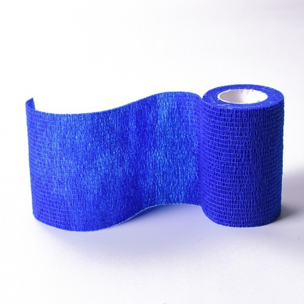 1 Roll 4.5m Blue Waterproof Bandage First Aid Kit Security Self-Adhesive Elastic Bandage Emergency Survival Kit