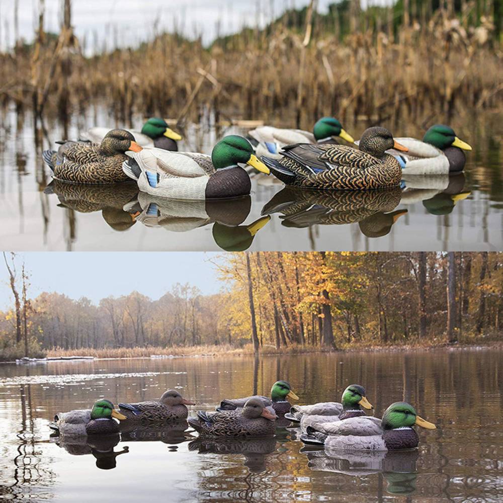 Duck Decoy Hunting Floating Mallard w/ Keel for Hunting Shooting Home Garden Lawn Ornaments Pool Pond Decors Plastic Ducks