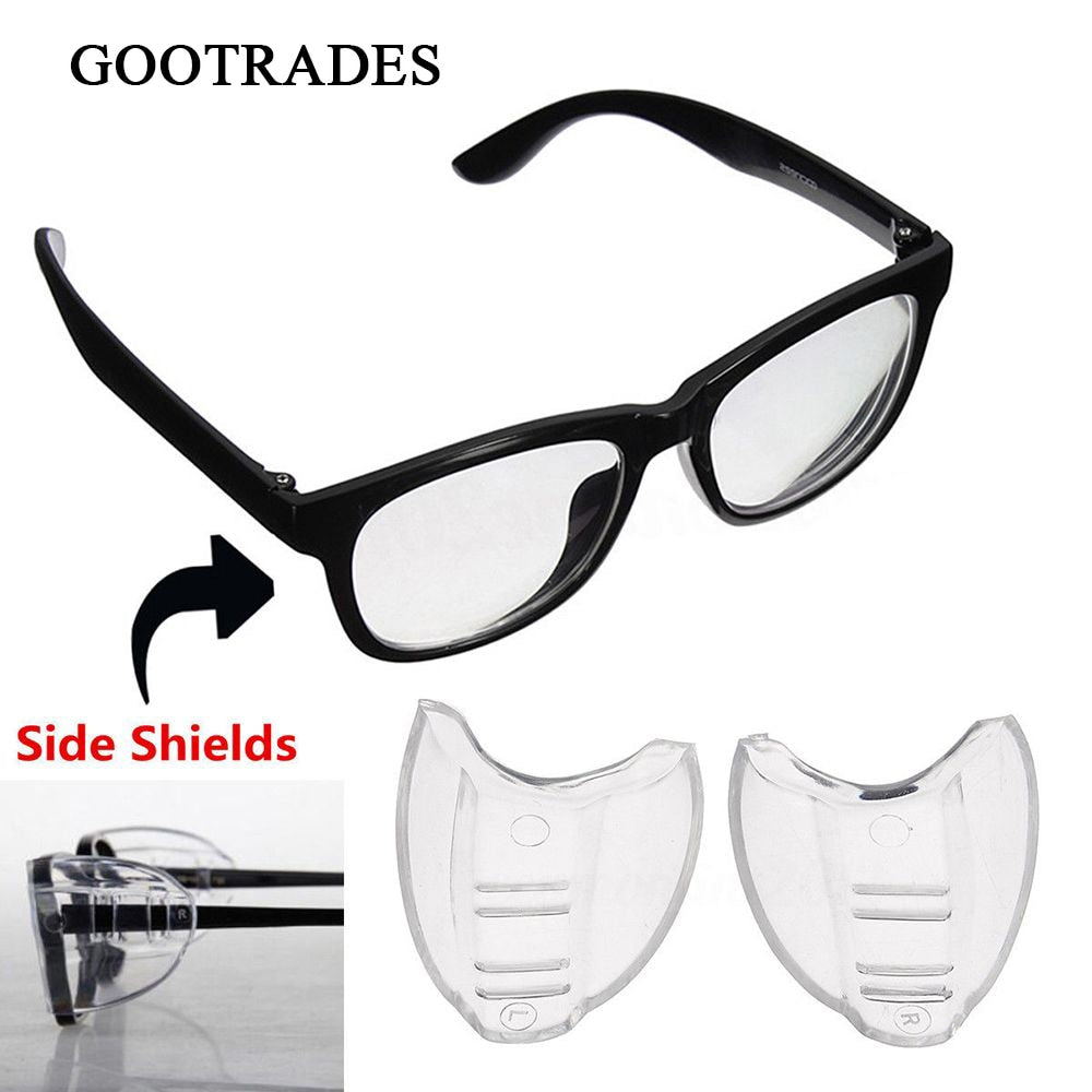 2PCS Eye Flexible Clear Shields Side Safety Goggles Glasses 95% Protection Universal Anti Fog For Women Men Fashion