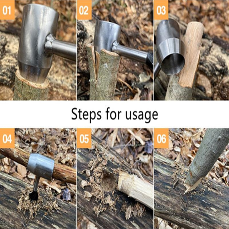 Bushcraft Auger Wrench Outdoor Survival Hand Drill Survival Gear Tool Outdoor Sports Jungle Crafts Camping Bushcraft Accessories