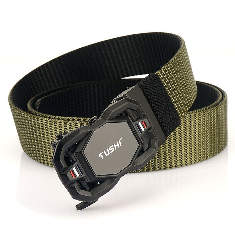 Nylon Belt Metal Automatic Buckle Adjustable Men&#39;s Belts Military Tactical Belts Genuine Tactical Belt Military Belt Gun Belt