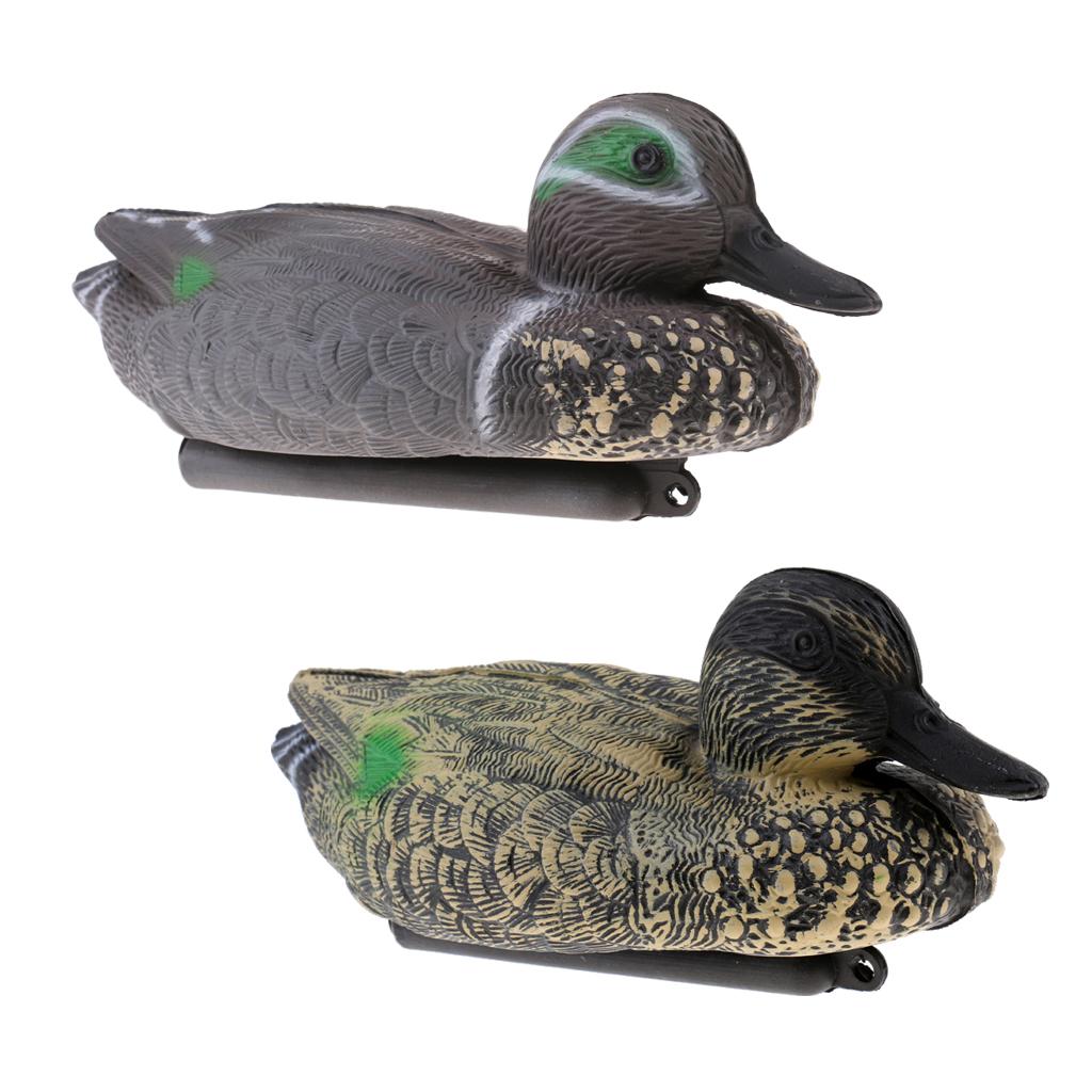 2 x Lifelike Duck Floating Hunting Shooting Drake Duck Decoy Garden Decor