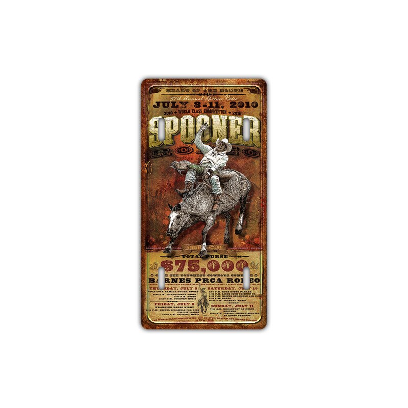 West Cowboy Hero on Horseback Series Metal Tin Signs Decorative Plaque for Bar Pub Club Decoration Background Wall