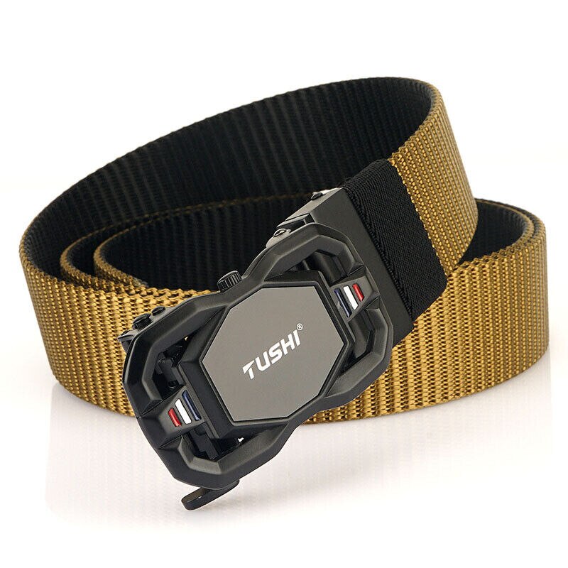 Nylon Belt Metal Automatic Buckle Adjustable Men&#39;s Belts Military Tactical Belts Genuine Tactical Belt Military Belt Gun Belt