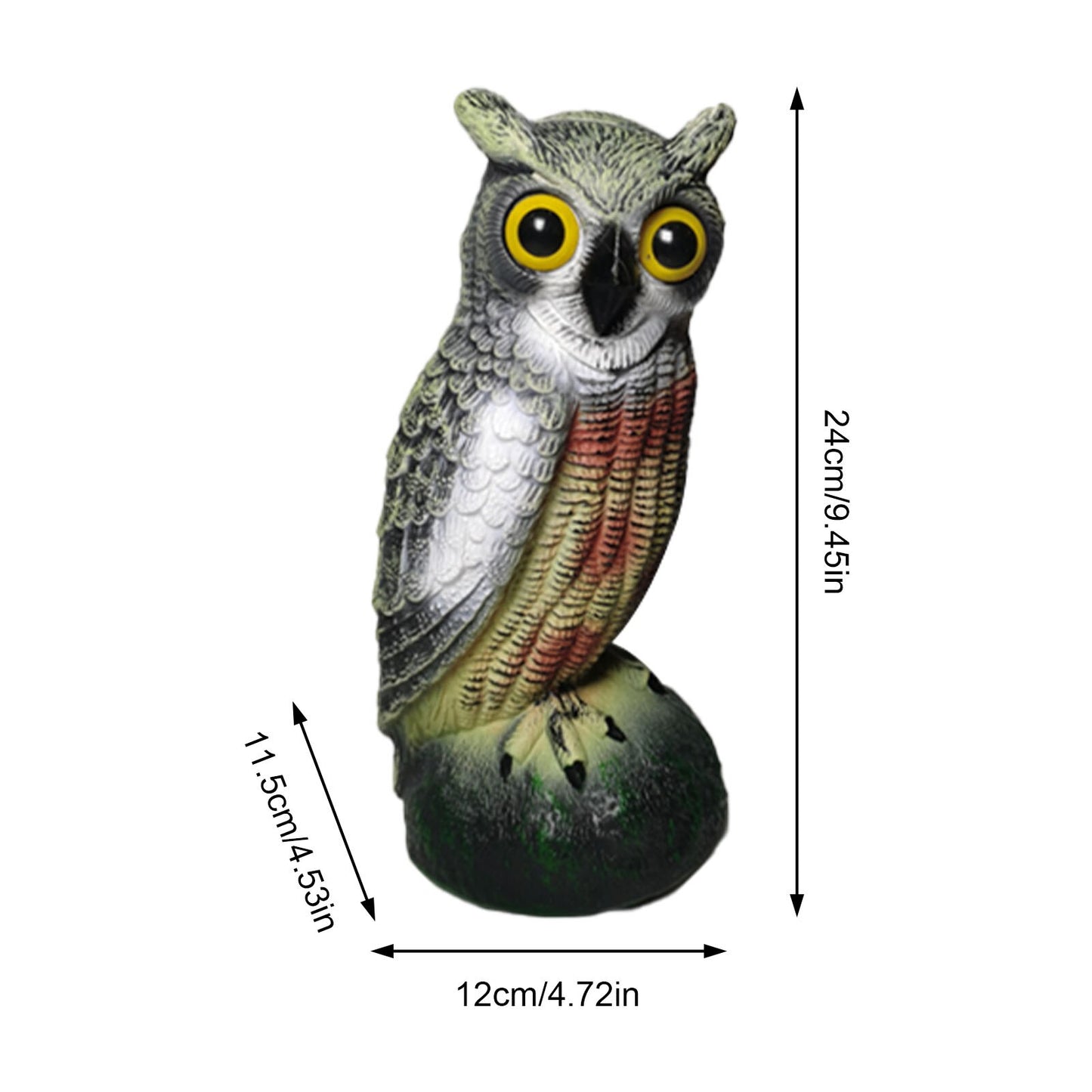 Fake Owl Statue Fake Owl Statue Bird Repellents Devices Owl Decoys To Scare Birds Away Luminous Sounding Owl Bird Scare Device