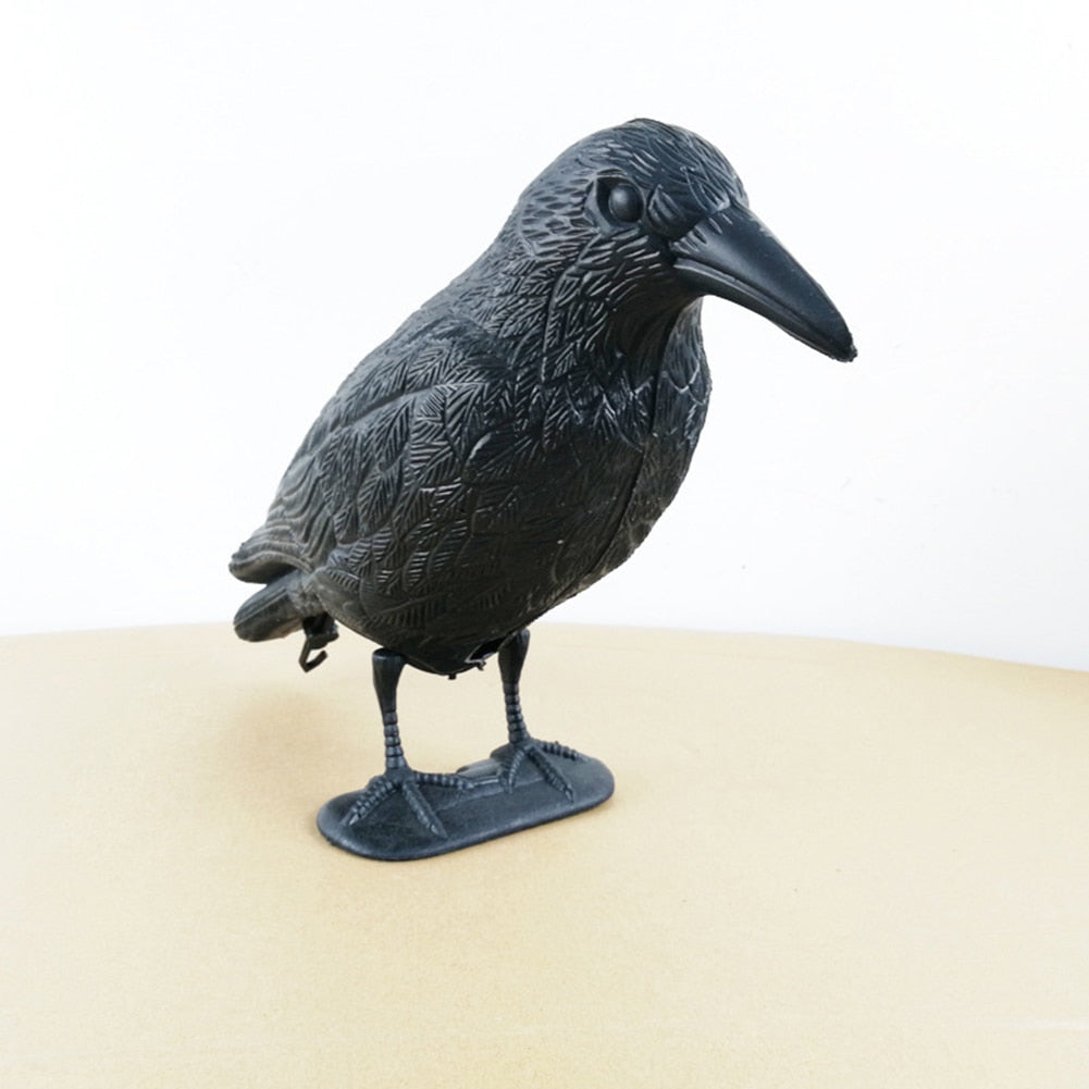 Outdoor Hunting Plastic Fake Crow Decoy Garden Yards Simulation Black Bird Baits Shoot Supplies for Patio Deck Barn