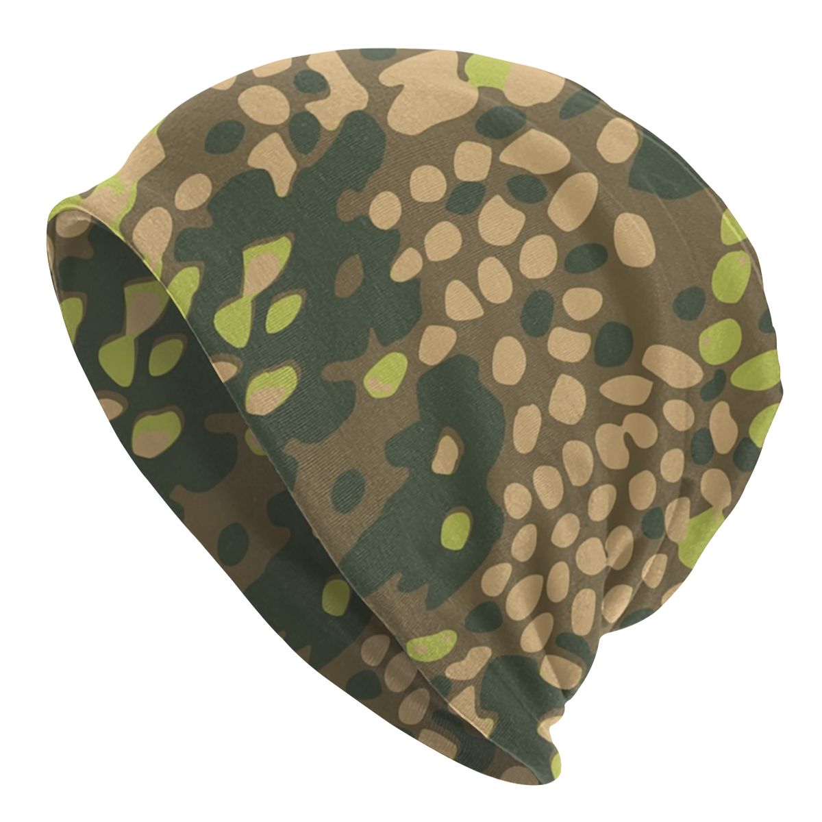 Desert Erbsenmuster Pea Dot German WW2 Camouflage Pattern Hip Hop Winter Warm Skullies Beanies Hat Adult Knitted Bonnet Cap