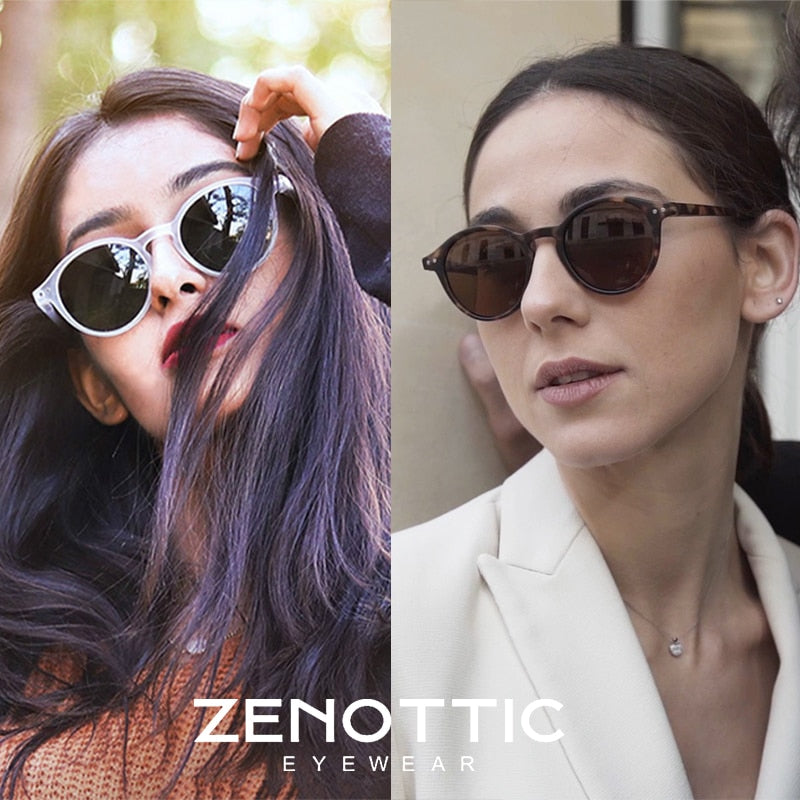 ZENOTTIC Retro Polarized Sunglasses for 2022 Men Women Vintage Small Round Frame Sun Glasses Polaroid Lens UV400 Goggles Shades